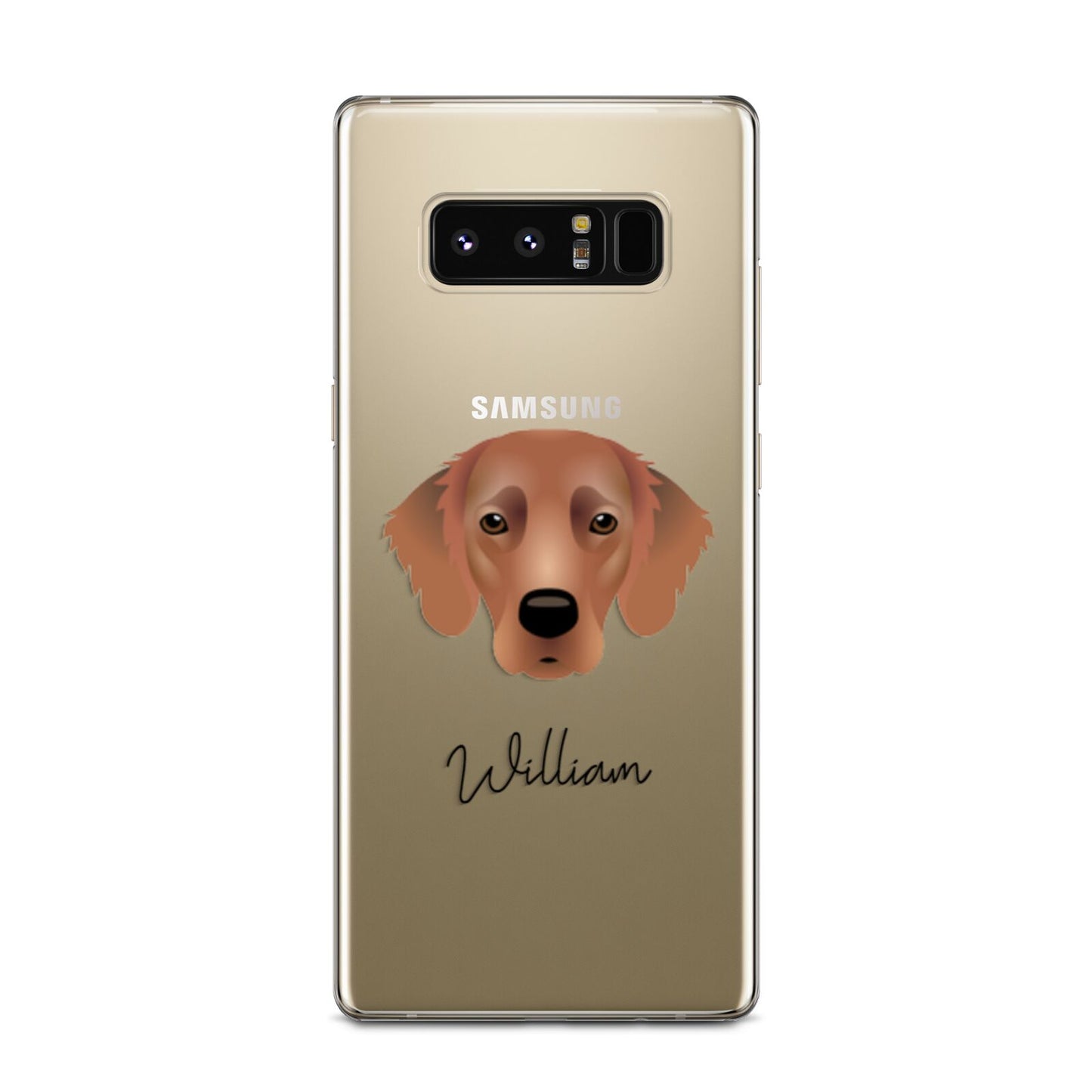 Flat Coated Retriever Personalised Samsung Galaxy Note 8 Case