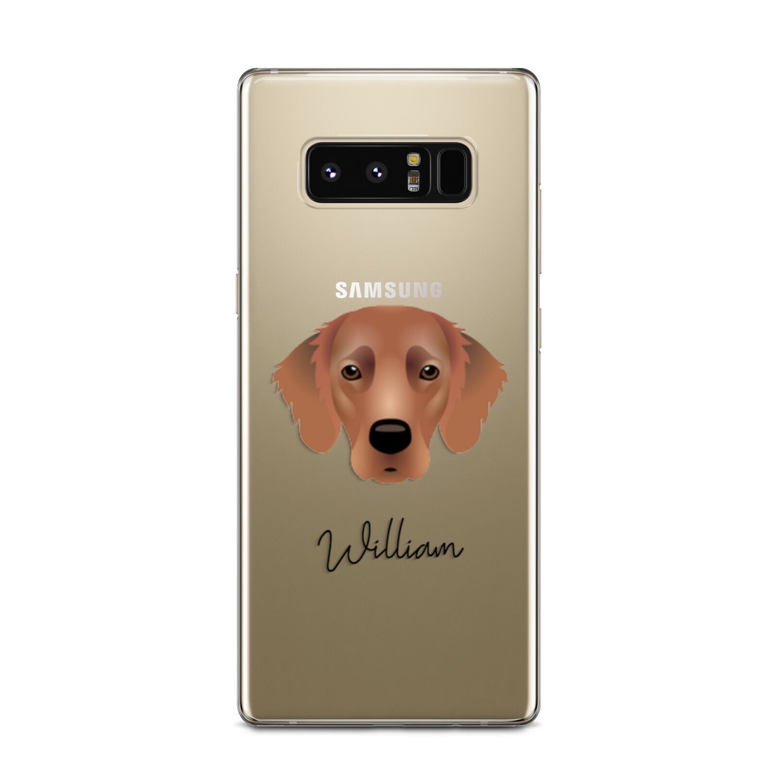 Flat Coated Retriever Personalised Samsung Galaxy Note 8 Case