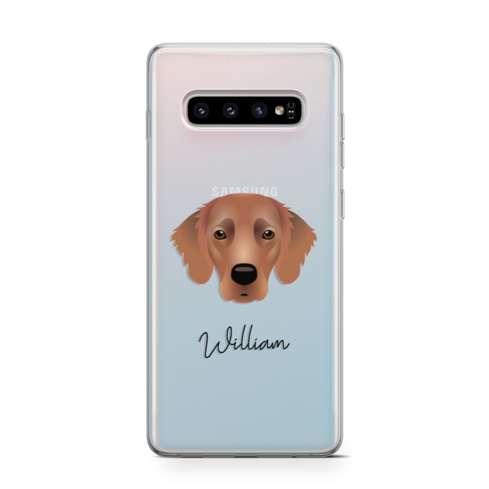Flat Coated Retriever Personalised Samsung Galaxy S10 Case