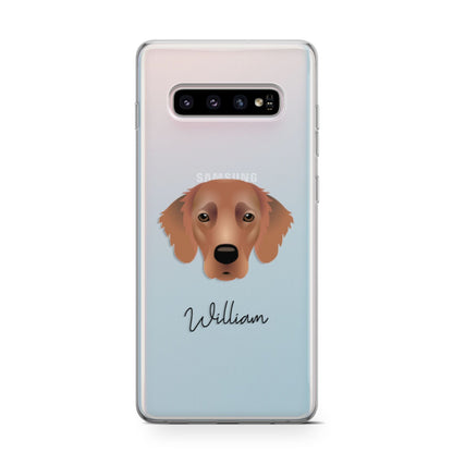 Flat Coated Retriever Personalised Samsung Galaxy S10 Case