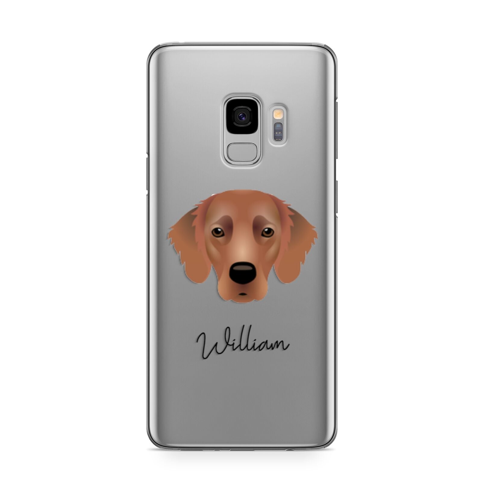 Flat Coated Retriever Personalised Samsung Galaxy S9 Case