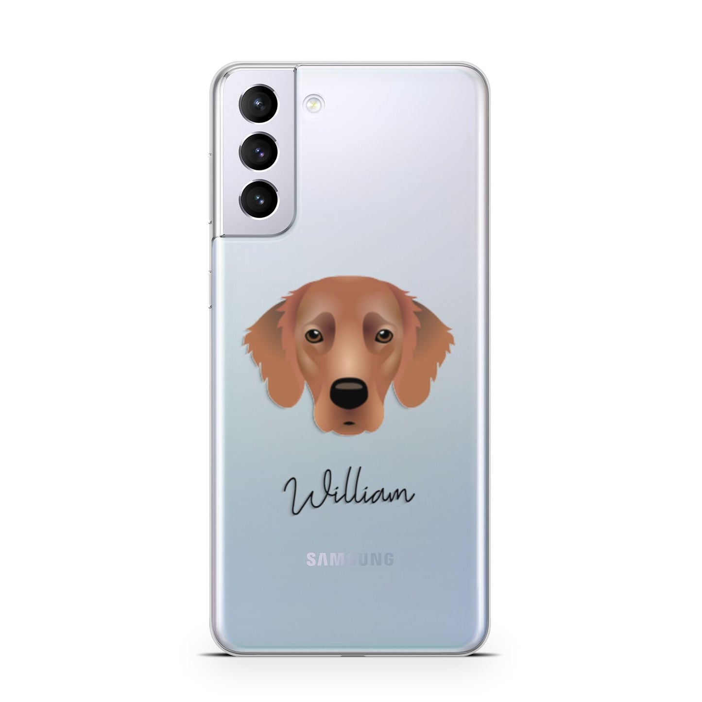 Flat Coated Retriever Personalised Samsung S21 Plus Phone Case