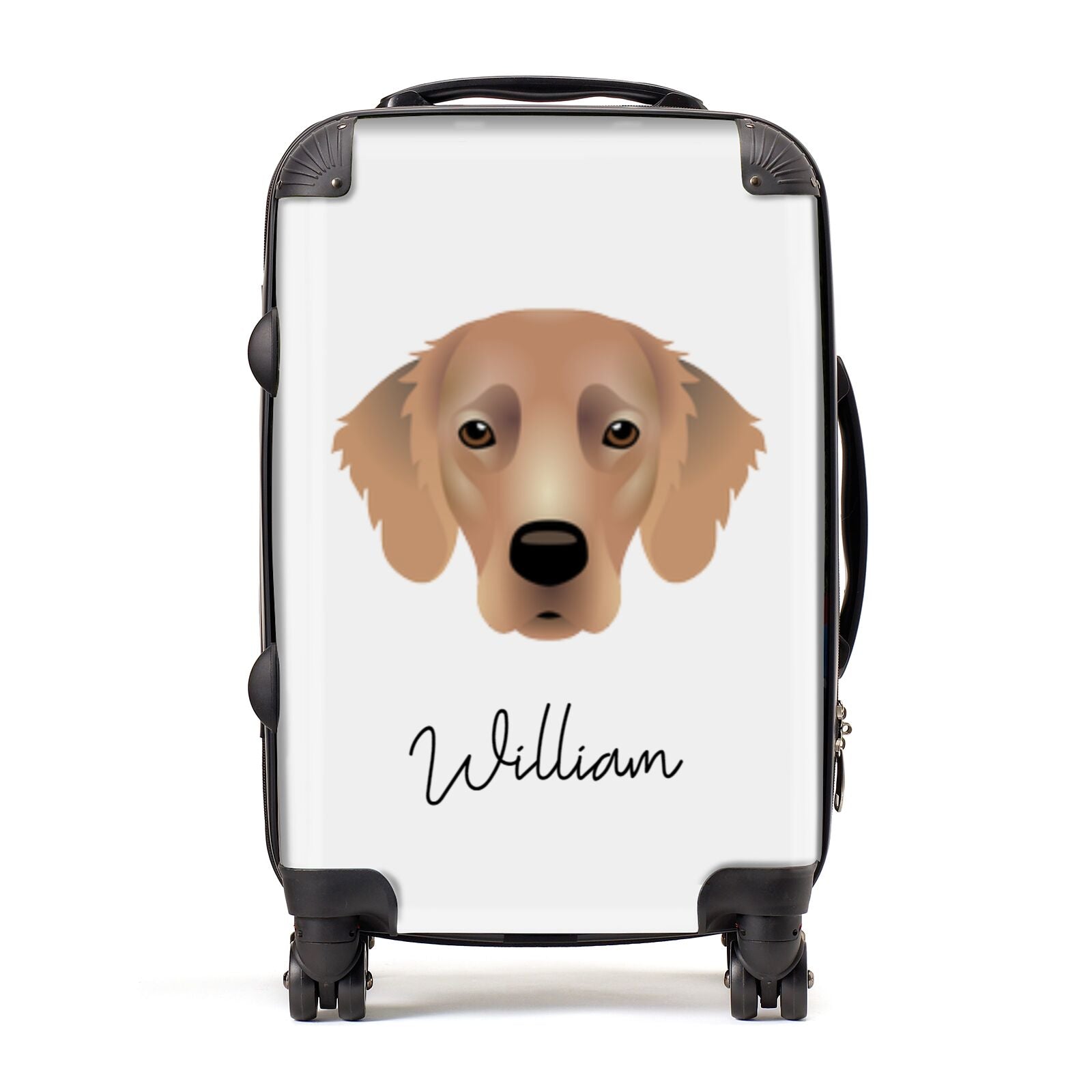 Flat Coated Retriever Personalised Suitcase