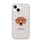 Flat Coated Retriever Personalised iPhone 14 Glitter Tough Case Starlight