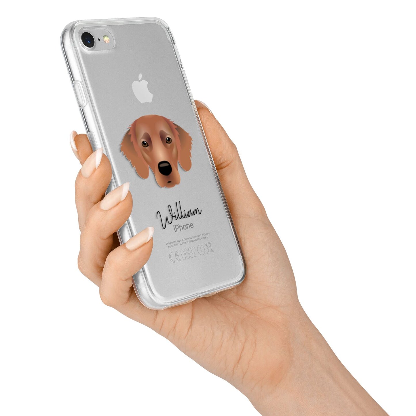 Flat Coated Retriever Personalised iPhone 7 Bumper Case on Silver iPhone Alternative Image