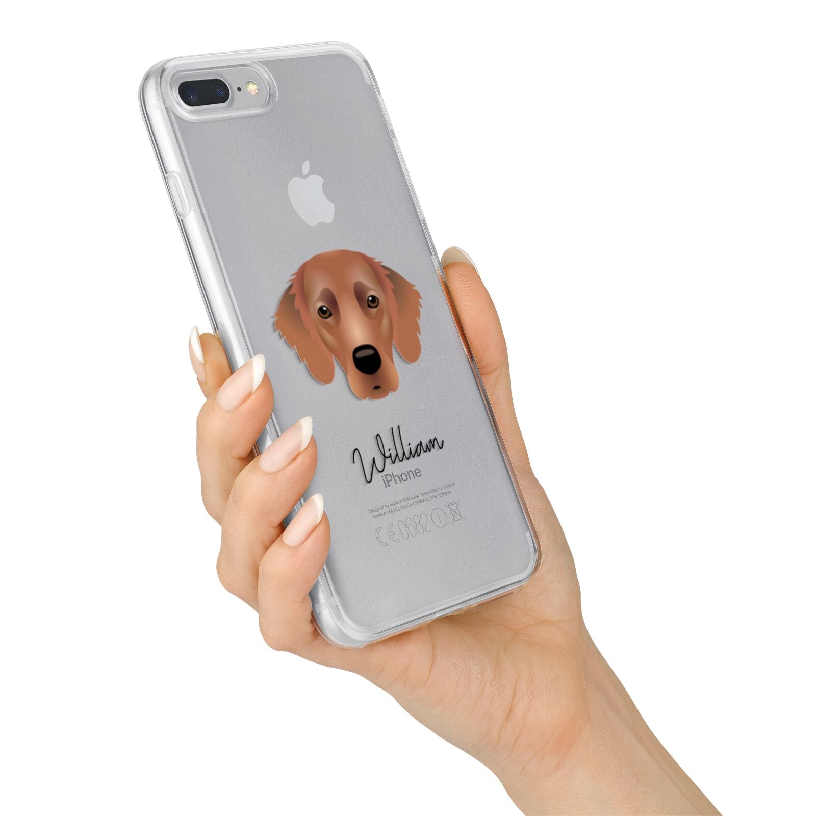 Flat Coated Retriever Personalised iPhone 7 Plus Bumper Case on Silver iPhone Alternative Image