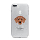 Flat Coated Retriever Personalised iPhone 7 Plus Bumper Case on Silver iPhone