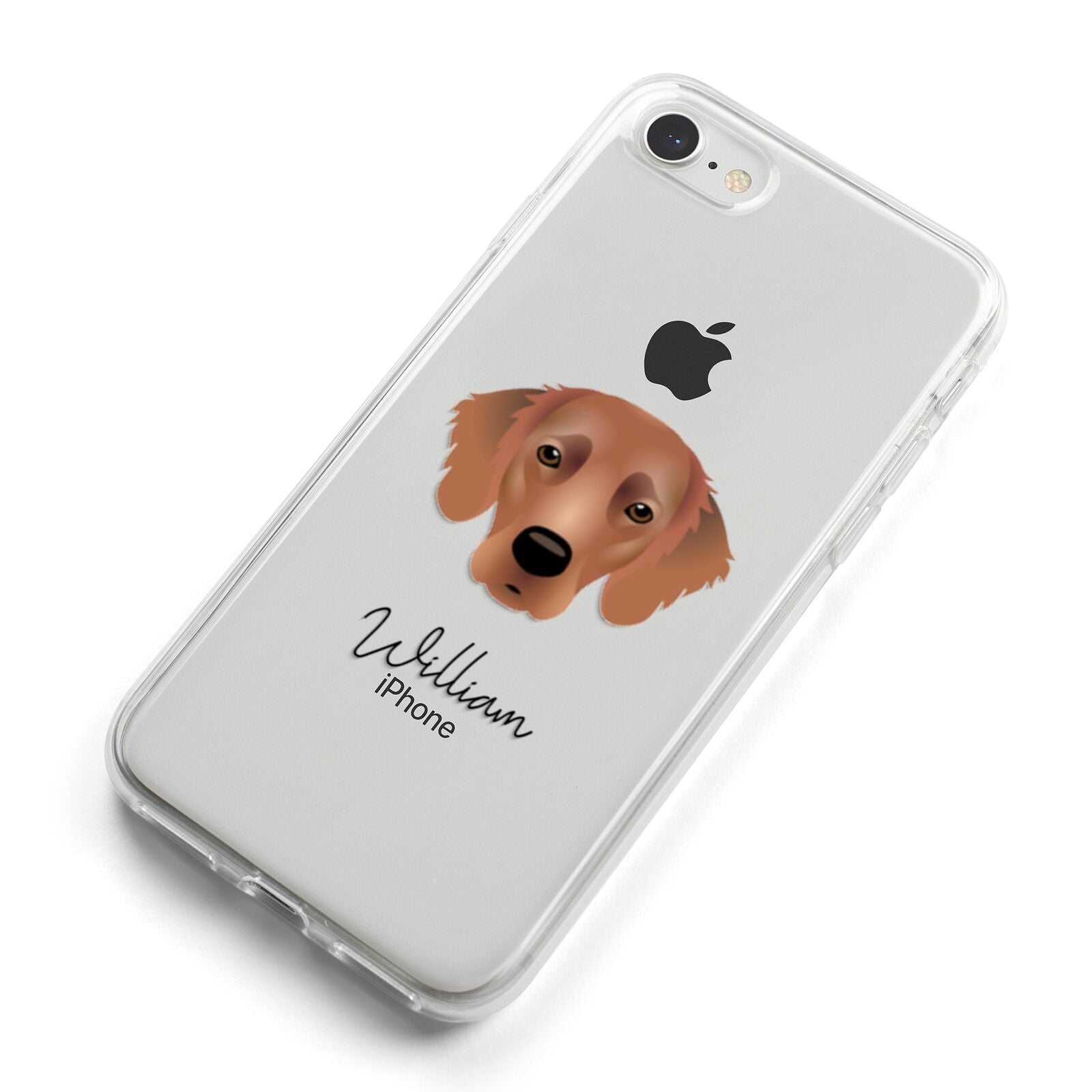 Flat Coated Retriever Personalised iPhone 8 Bumper Case on Silver iPhone Alternative Image