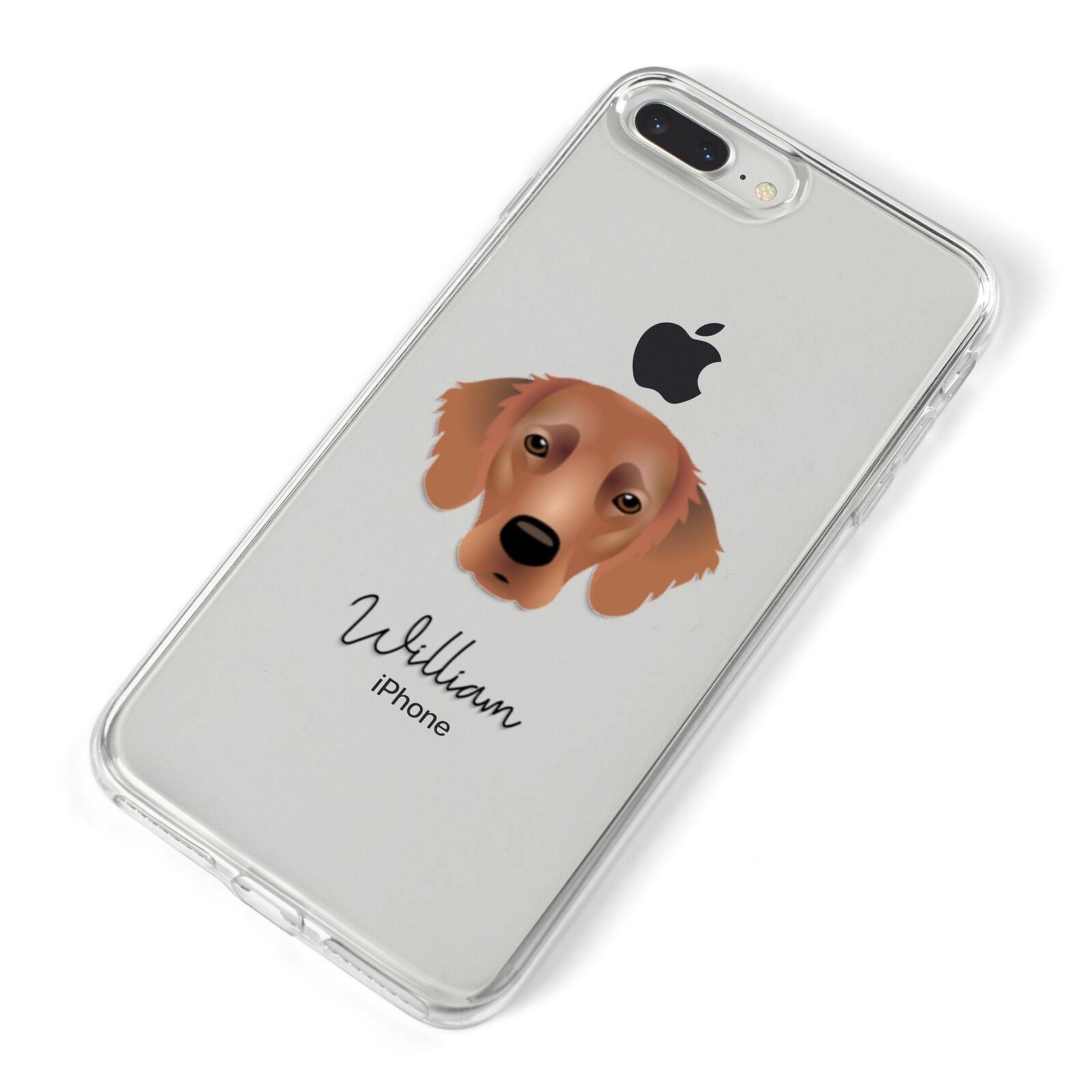 Flat Coated Retriever Personalised iPhone 8 Plus Bumper Case on Silver iPhone Alternative Image