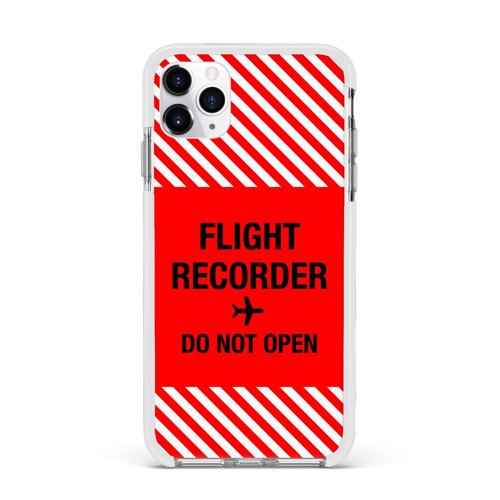 Flight Recorder Apple iPhone 11 Pro Max in Silver with White Impact Case