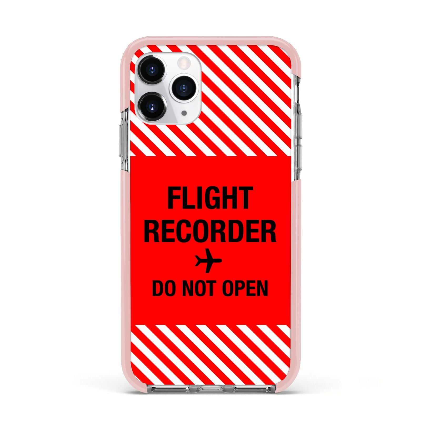 Flight Recorder Apple iPhone 11 Pro in Silver with Pink Impact Case