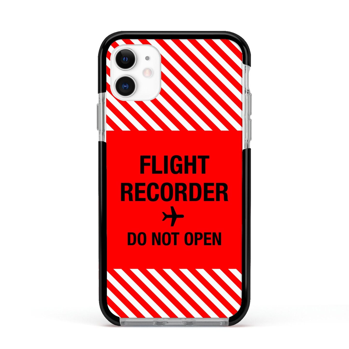Flight Recorder Apple iPhone 11 in White with Black Impact Case