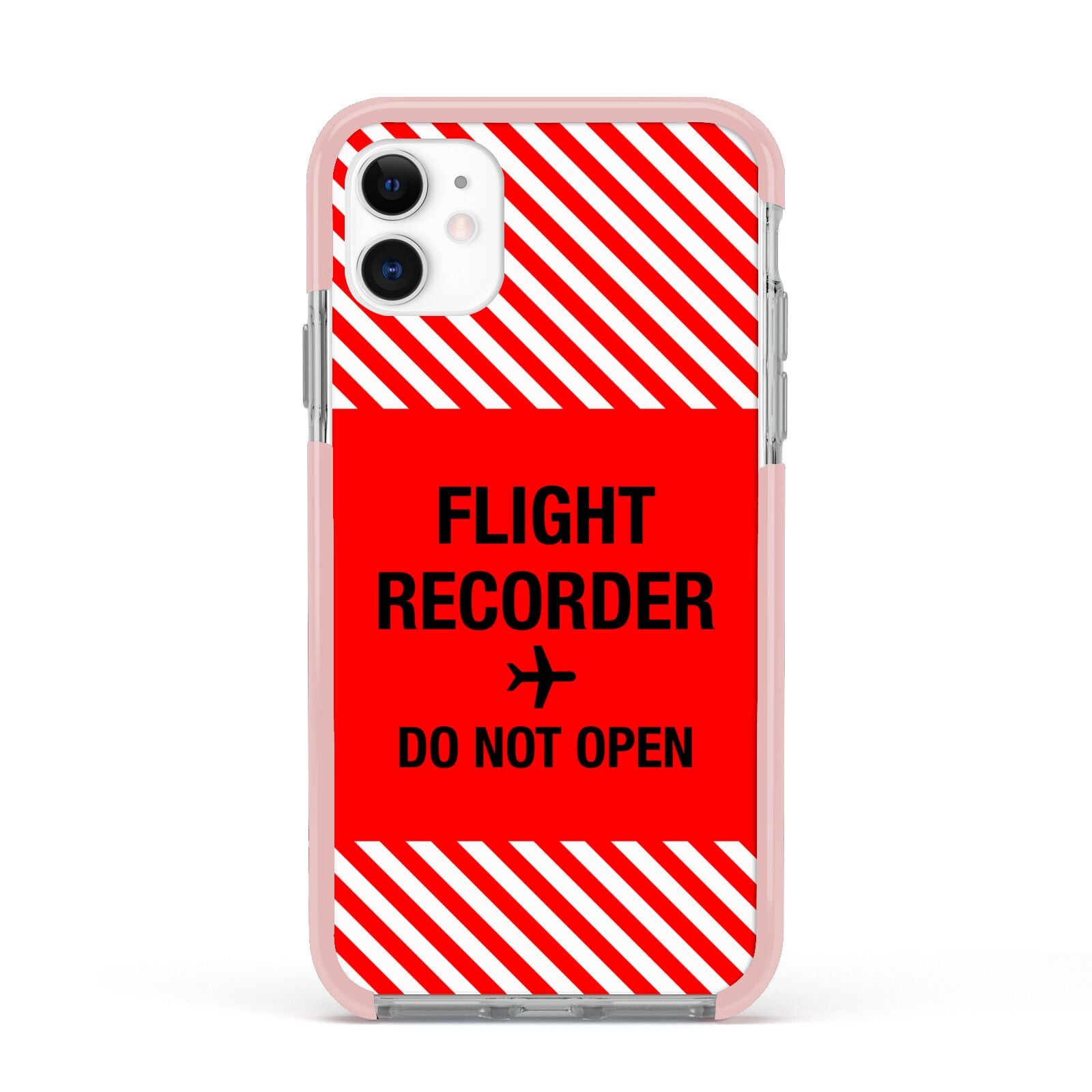 Flight Recorder Apple iPhone 11 in White with Pink Impact Case