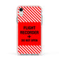 Flight Recorder Apple iPhone XR Impact Case Pink Edge on Silver Phone