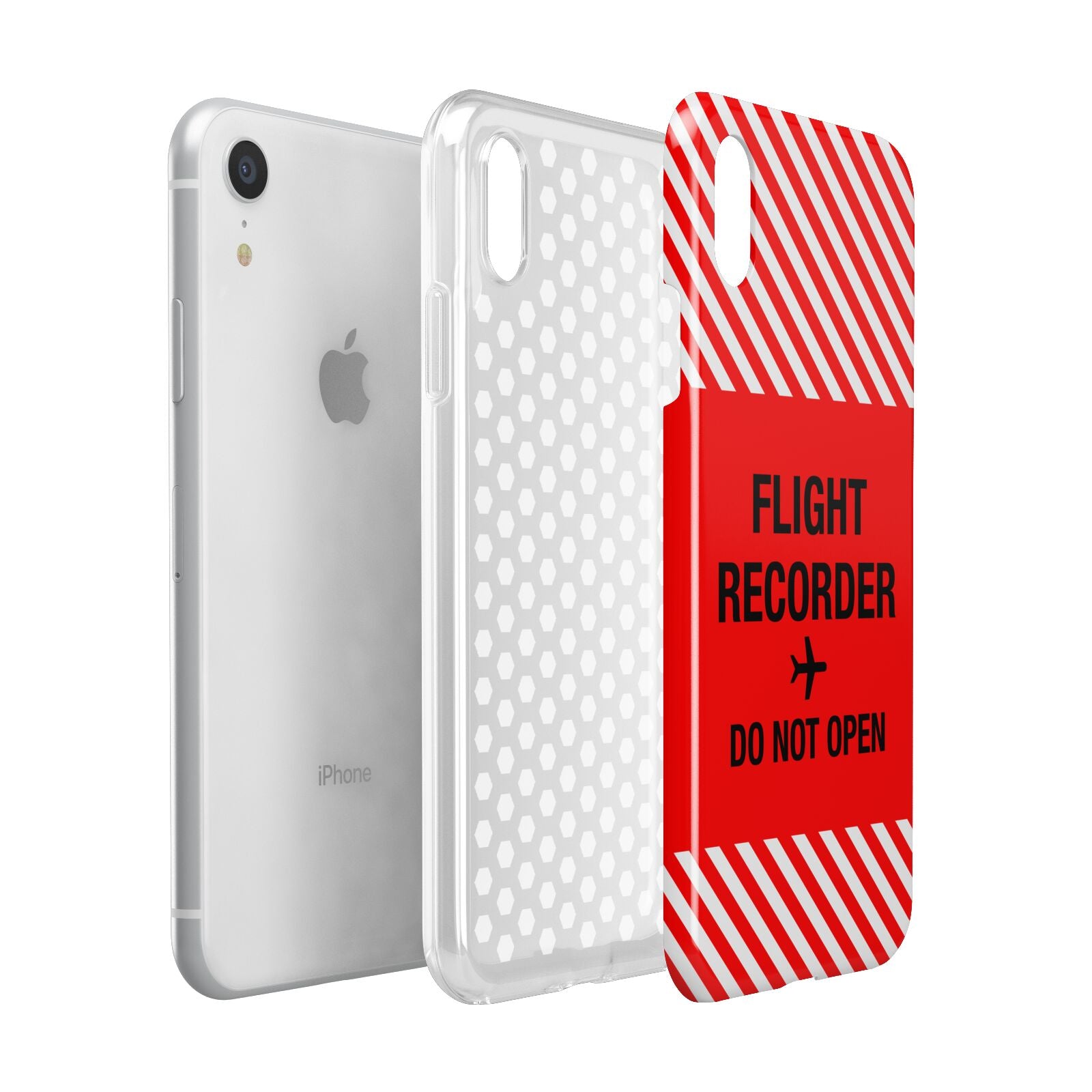 Flight Recorder Apple iPhone XR White 3D Tough Case Expanded view