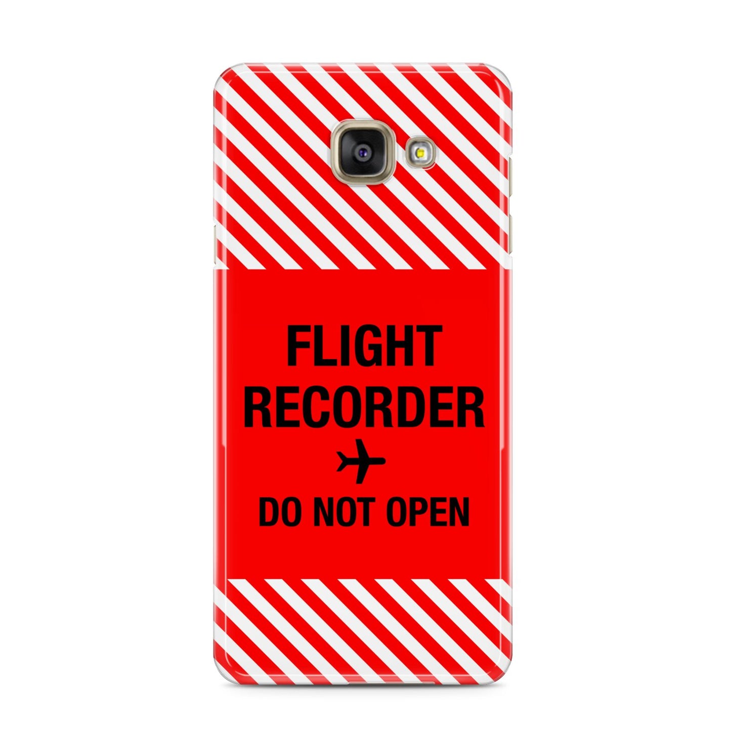 Flight Recorder Samsung Galaxy A3 2016 Case on gold phone