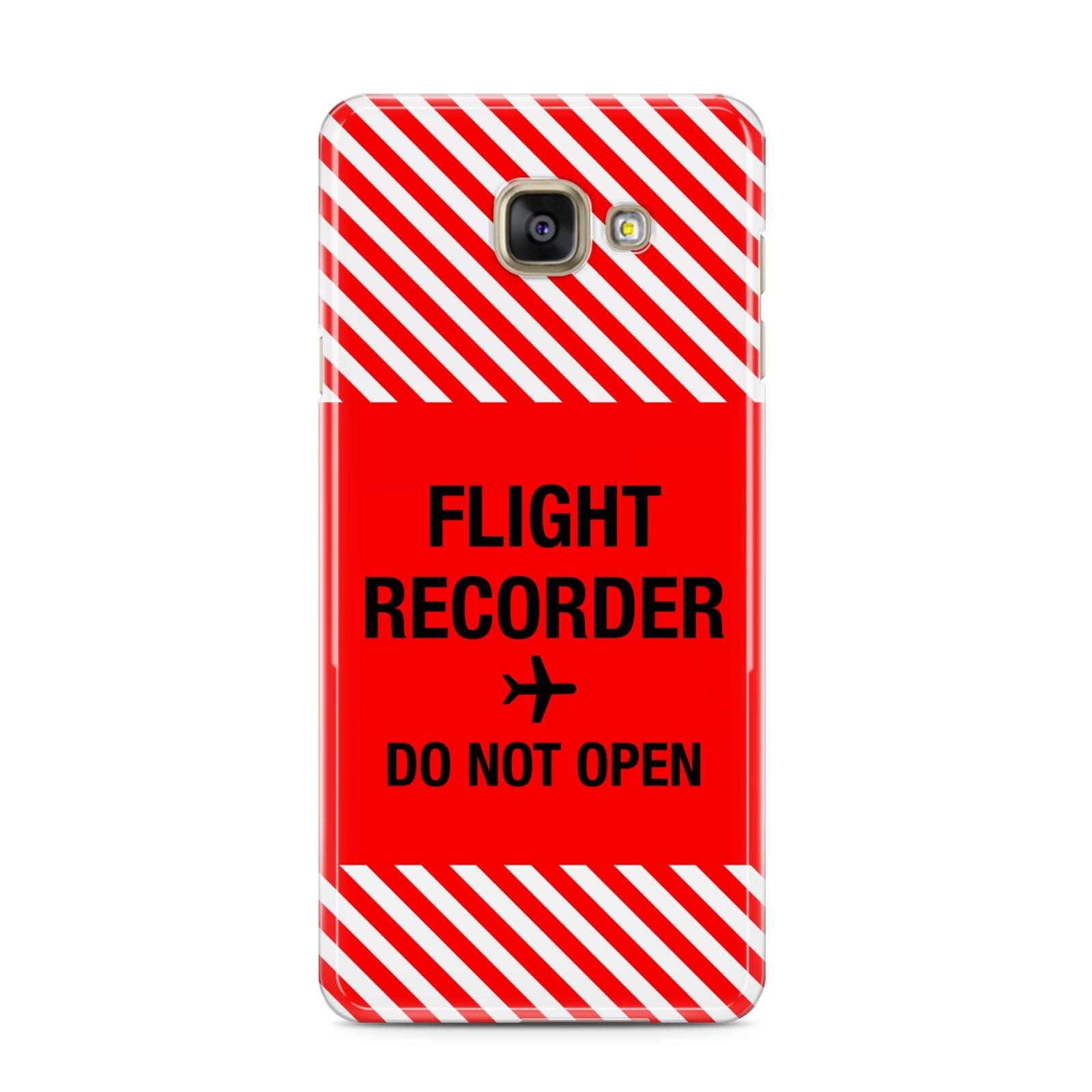 Flight Recorder Samsung Galaxy A3 2016 Case on gold phone