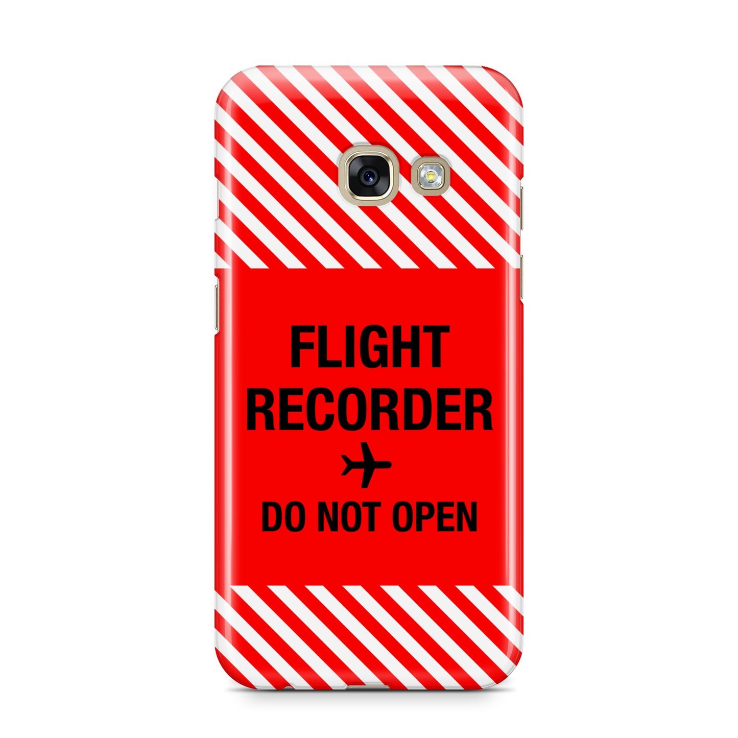 Flight Recorder Samsung Galaxy A3 2017 Case on gold phone