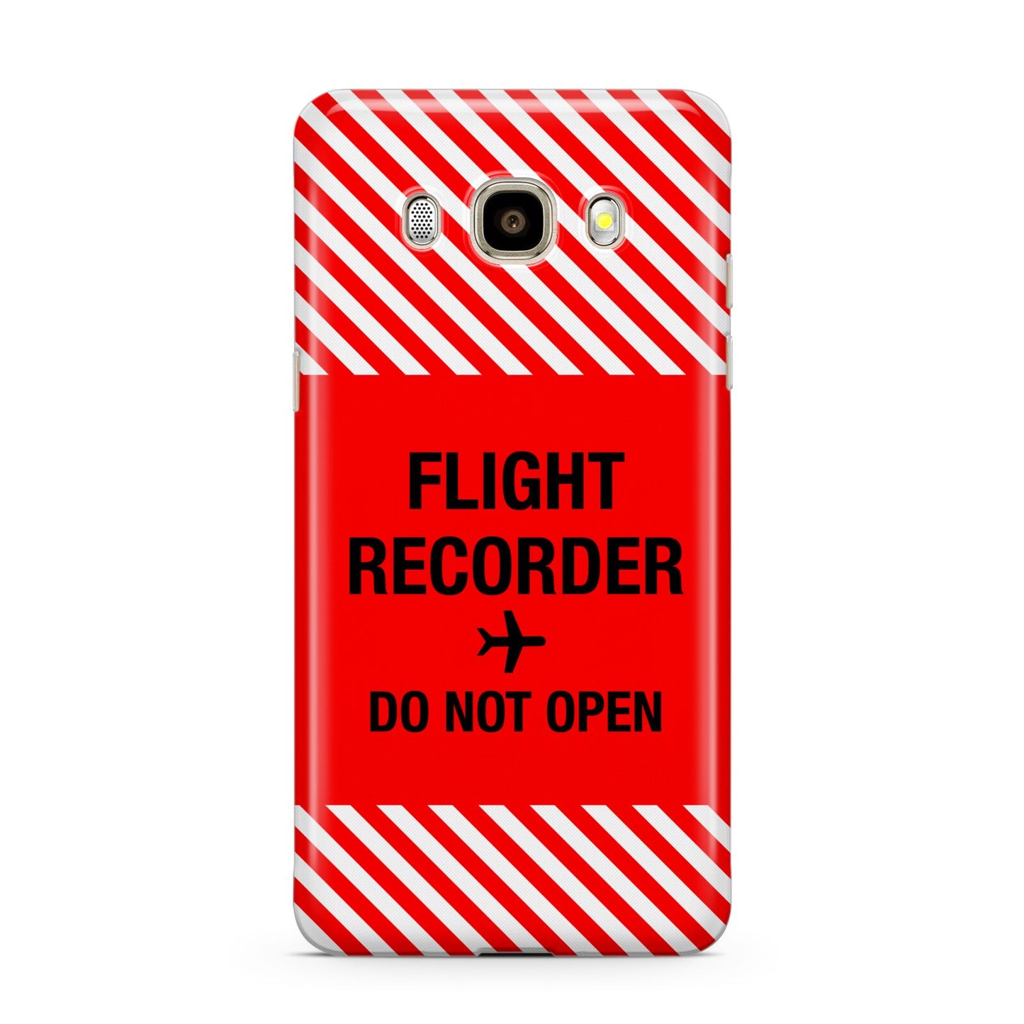 Flight Recorder Samsung Galaxy J7 2016 Case on gold phone