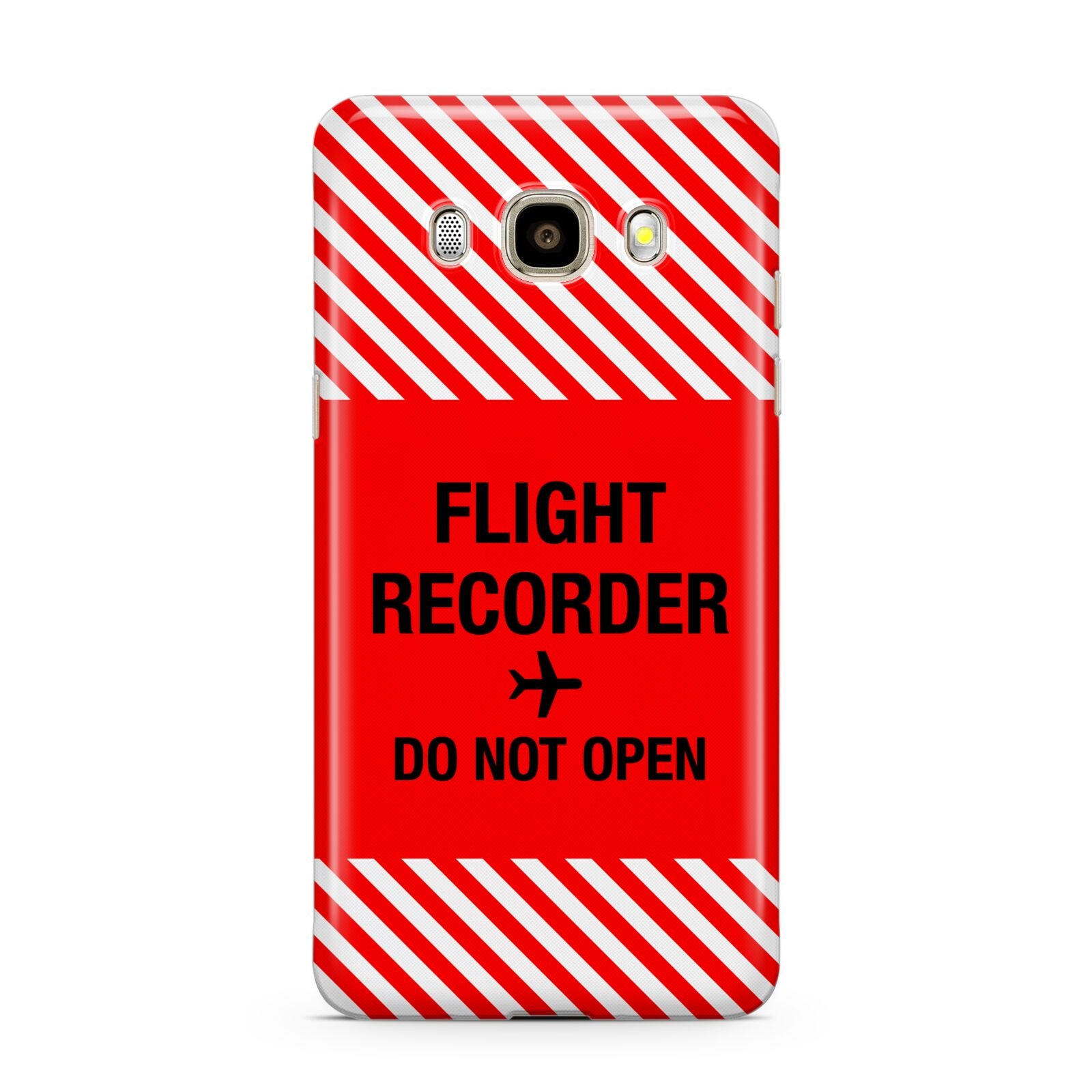 Flight Recorder Samsung Galaxy J7 2016 Case on gold phone