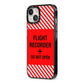 Flight Recorder iPhone 13 Black Impact Case Side Angle on Silver phone