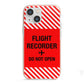 Flight Recorder iPhone 13 Mini TPU Impact Case with Pink Edges