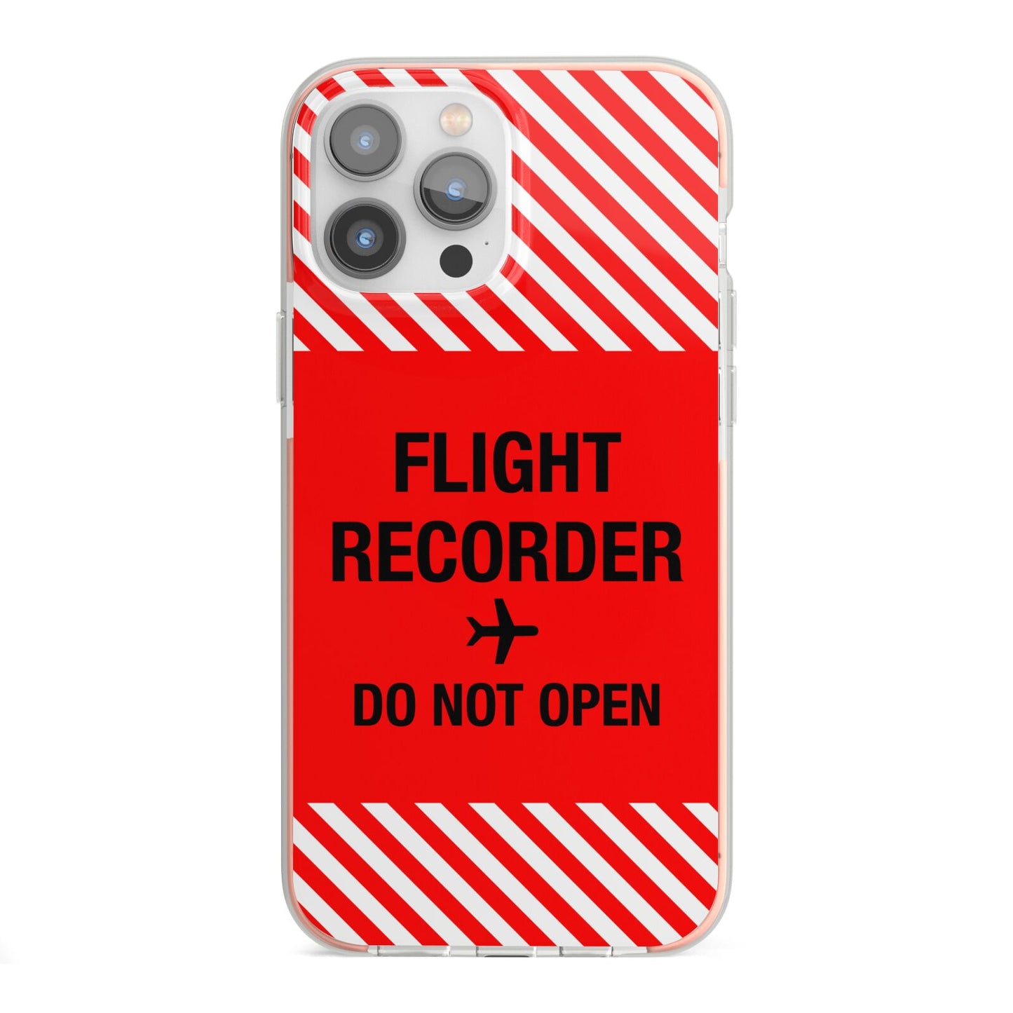 Flight Recorder iPhone 13 Pro Max TPU Impact Case with Pink Edges