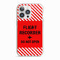 Flight Recorder iPhone 13 Pro TPU Impact Case with Pink Edges