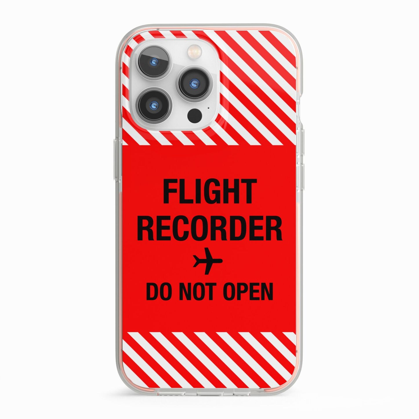 Flight Recorder iPhone 13 Pro TPU Impact Case with Pink Edges