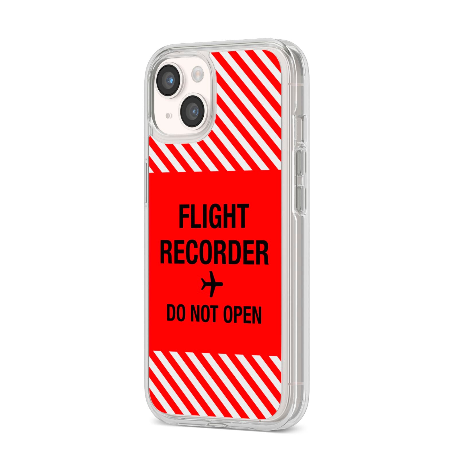 Flight Recorder iPhone 14 Clear Tough Case Starlight Angled Image