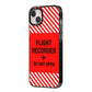 Flight Recorder iPhone 14 Plus Black Impact Case Side Angle on Silver phone