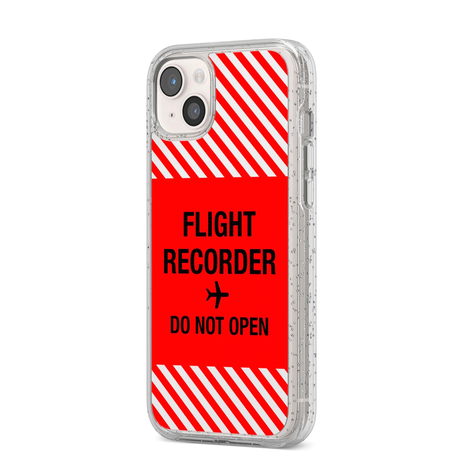 Flight Recorder iPhone 14 Plus Glitter Tough Case Starlight Angled Image