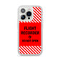 Flight Recorder iPhone 14 Pro Clear Tough Case Silver