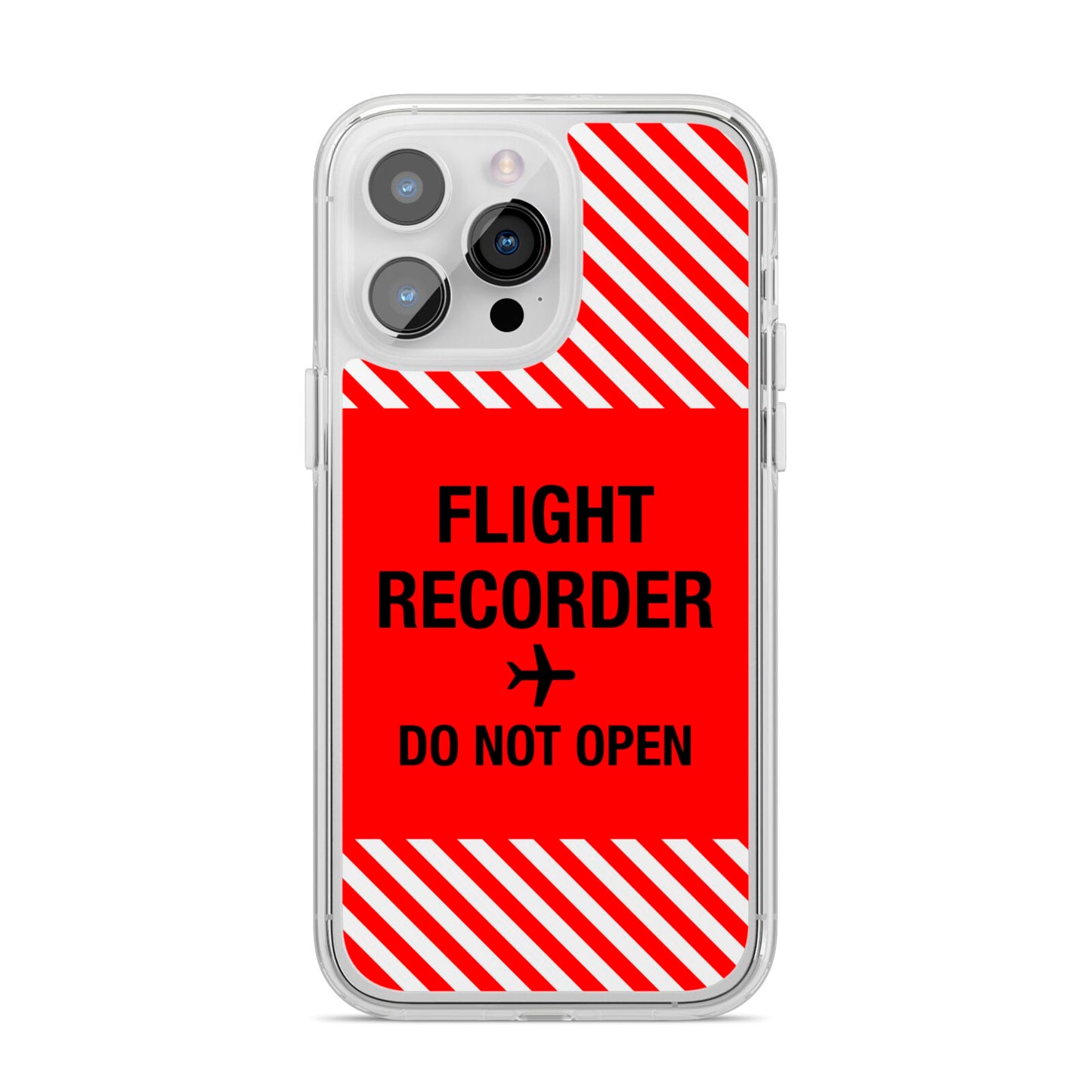 Flight Recorder iPhone 14 Pro Max Clear Tough Case Silver