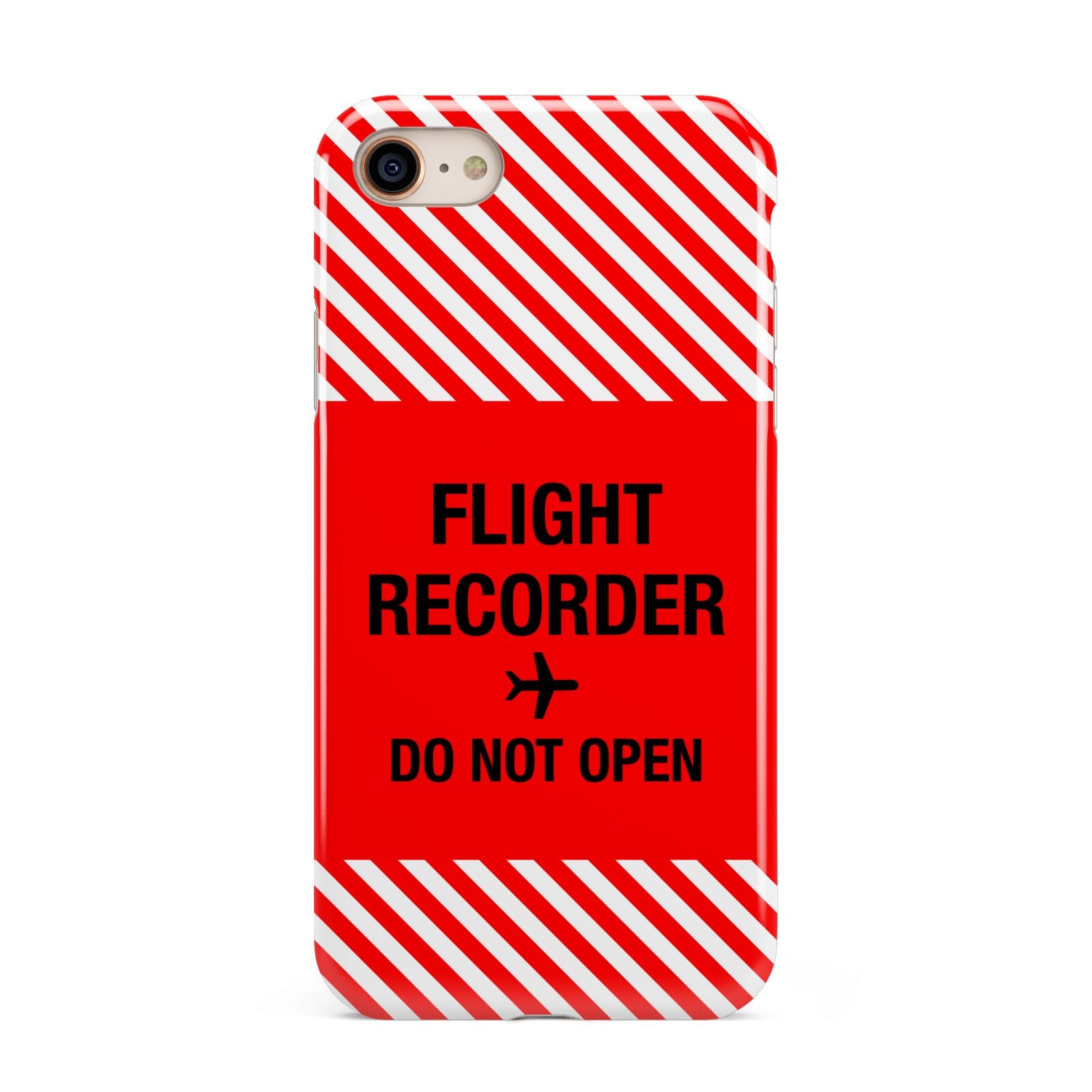 Flight Recorder iPhone 8 3D Tough Case on Gold Phone