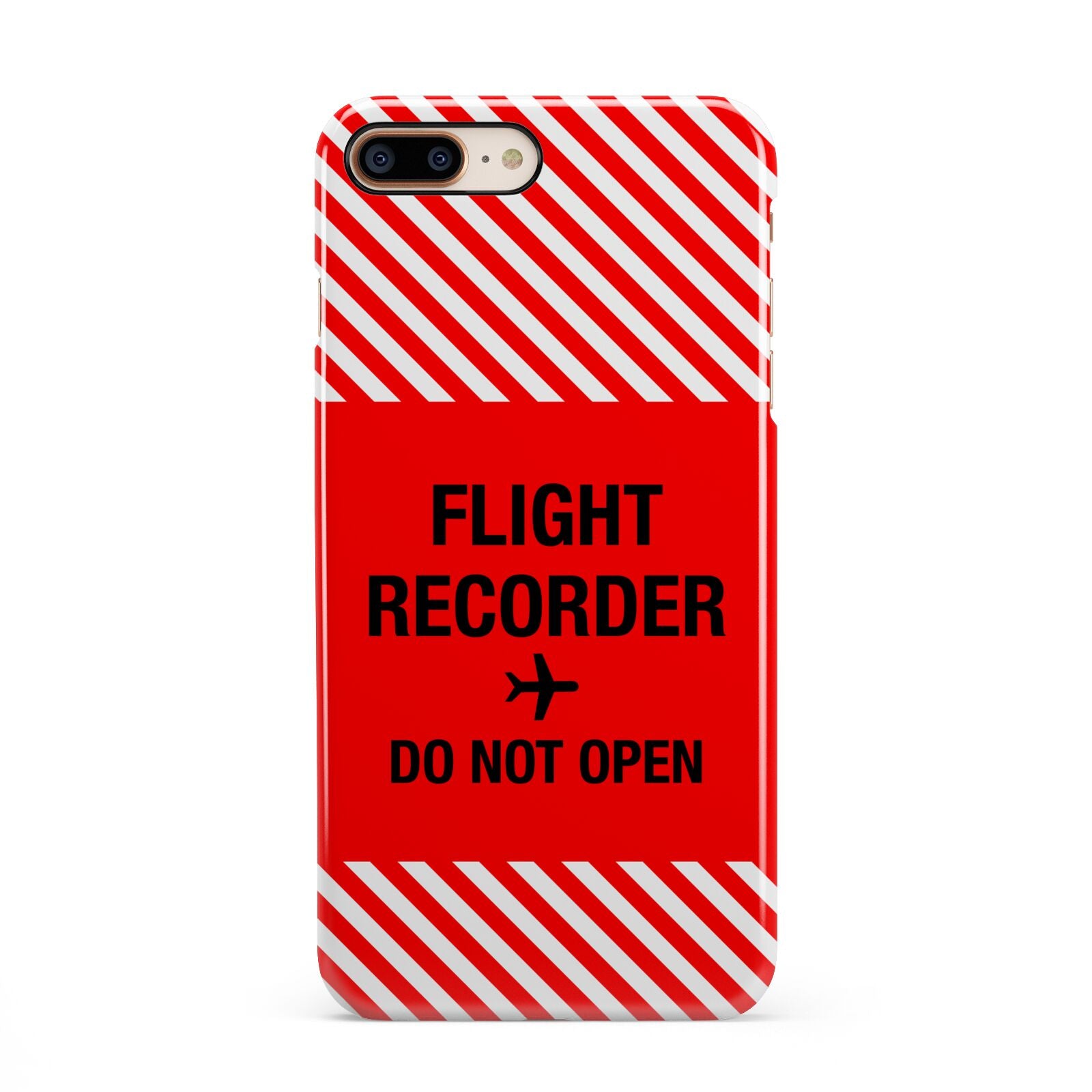 Flight Recorder iPhone 8 Plus 3D Snap Case on Gold Phone