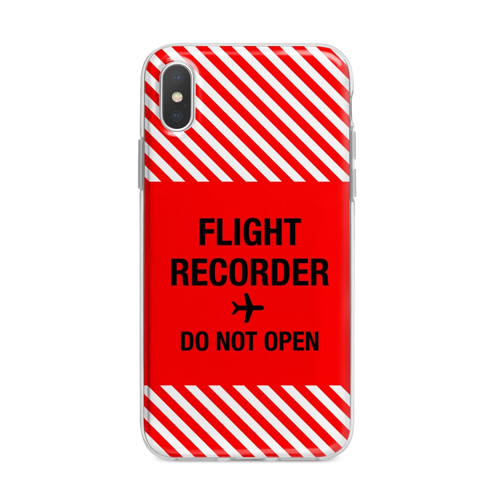 Flight Recorder iPhone X Bumper Case on Silver iPhone Alternative Image 1