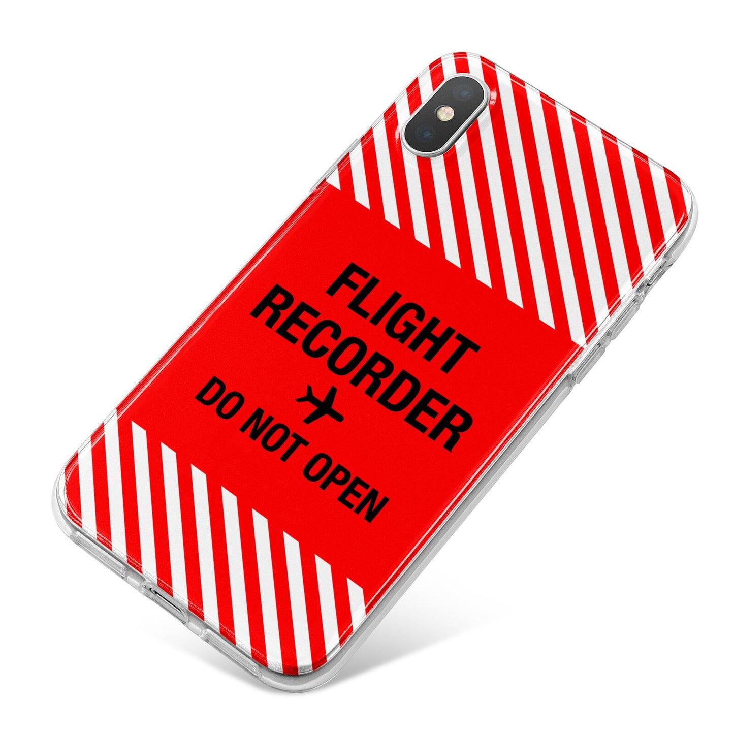 Flight Recorder iPhone X Bumper Case on Silver iPhone
