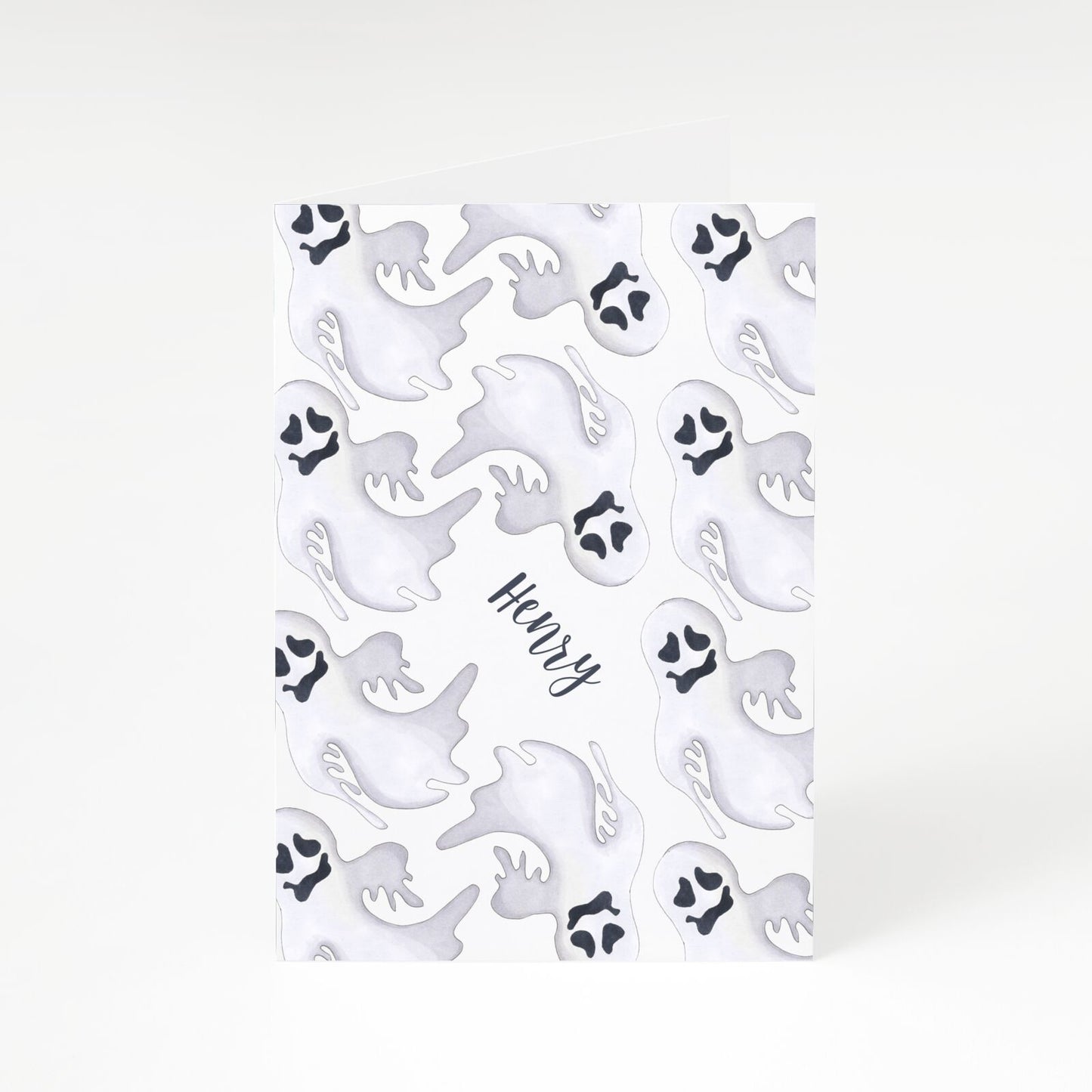 Floaty Ghosts Personalised A5 Greetings Card