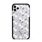 Floaty Ghosts Personalised Apple iPhone 11 Pro Max in Silver with Black Impact Case