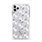 Floaty Ghosts Personalised Apple iPhone 11 Pro Max in Silver with White Impact Case