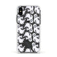 Floaty Ghosts Personalised Apple iPhone Xs Impact Case White Edge on Black Phone