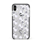 Floaty Ghosts Personalised Apple iPhone Xs Max Impact Case Black Edge on Silver Phone