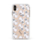 Floaty Ghosts Personalised Apple iPhone Xs Max Impact Case White Edge on Gold Phone