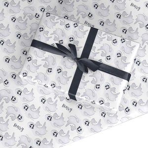 Floaty Ghosts Personalised Wrapping Paper