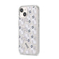 Floaty Ghosts Personalised iPhone 14 Clear Tough Case Starlight Angled Image
