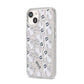 Floaty Ghosts Personalised iPhone 14 Glitter Tough Case Starlight Angled Image