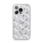 Floaty Ghosts Personalised iPhone 14 Pro Glitter Tough Case Silver
