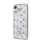 Floaty Ghosts Personalised iPhone 14 Pro Max Clear Tough Case Silver Angled Image
