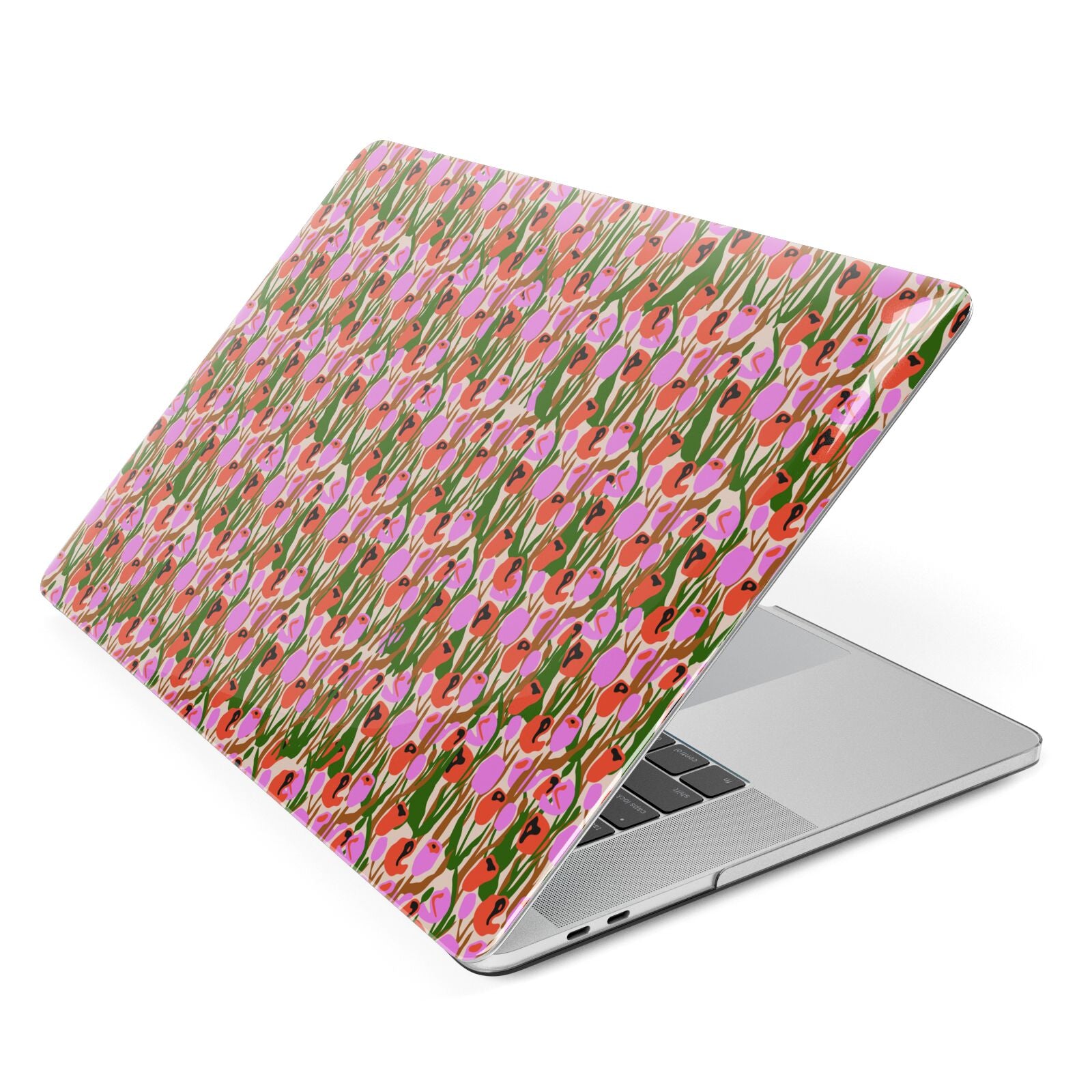 Floral Apple MacBook Case Side View